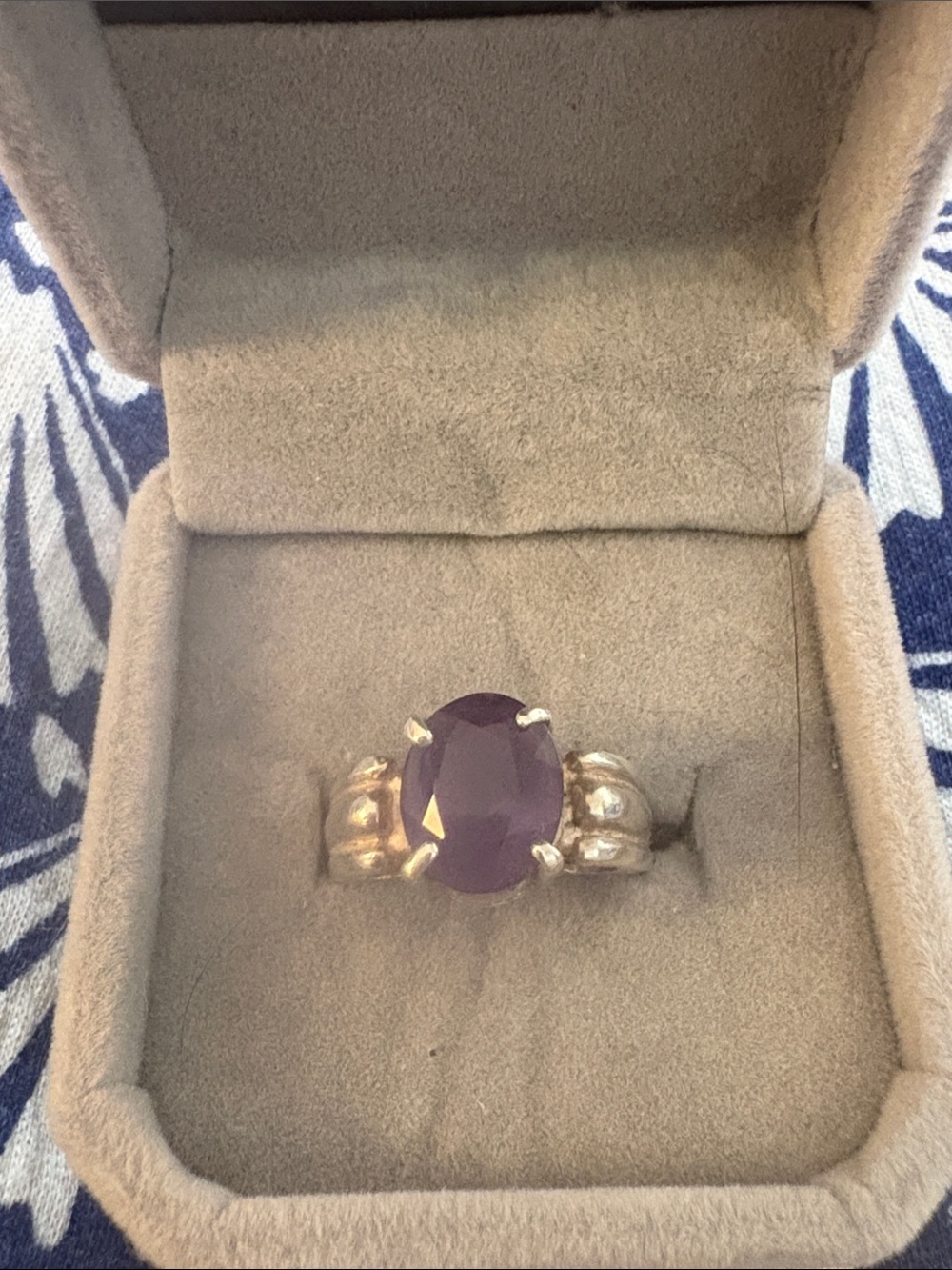 Sterling Silver with Faceted Zambian Amethyst Ring
